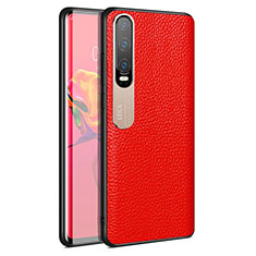 Soft Luxury Leather Snap On Case Cover S03 for Huawei P30 Red