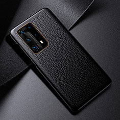 Soft Luxury Leather Snap On Case Cover S03 for Huawei P40 Pro+ Plus Black