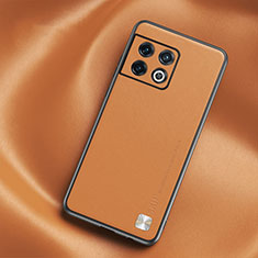 Soft Luxury Leather Snap On Case Cover S03 for OnePlus 10 Pro 5G Orange