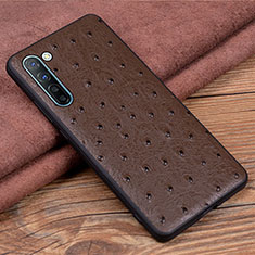 Soft Luxury Leather Snap On Case Cover S03 for Oppo Find X2 Lite Brown