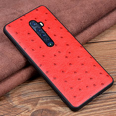 Soft Luxury Leather Snap On Case Cover S03 for Oppo Reno2 Red