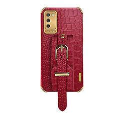 Soft Luxury Leather Snap On Case Cover S03 for Samsung Galaxy A02s Red