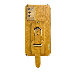 Soft Luxury Leather Snap On Case Cover S03 for Samsung Galaxy A02s Yellow