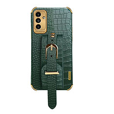 Soft Luxury Leather Snap On Case Cover S03 for Samsung Galaxy A04s Green
