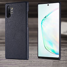 Soft Luxury Leather Snap On Case Cover S03 for Samsung Galaxy Note 10 Plus 5G Blue