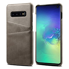 Soft Luxury Leather Snap On Case Cover S03 for Samsung Galaxy S10 5G Gray