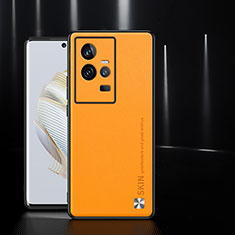 Soft Luxury Leather Snap On Case Cover S03 for Vivo iQOO 11 Pro 5G Orange