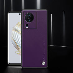 Soft Luxury Leather Snap On Case Cover S03 for Vivo iQOO Neo7 5G Purple
