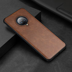 Soft Luxury Leather Snap On Case Cover S03 for Vivo Nex 3S Brown
