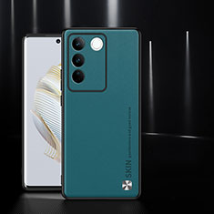 Soft Luxury Leather Snap On Case Cover S03 for Vivo V27 5G Green