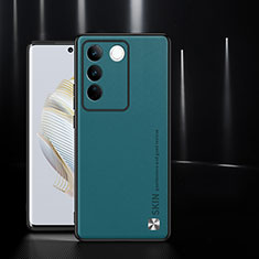 Soft Luxury Leather Snap On Case Cover S03 for Vivo V27 Pro 5G Green