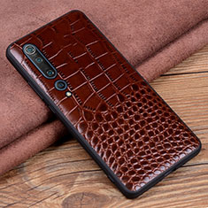 Soft Luxury Leather Snap On Case Cover S03 for Xiaomi Mi 10 Brown