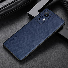 Soft Luxury Leather Snap On Case Cover S03 for Xiaomi Mi 12 Pro 5G Blue