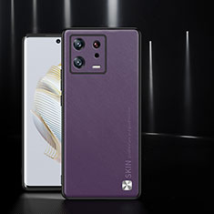 Soft Luxury Leather Snap On Case Cover S03 for Xiaomi Mi 13 Pro 5G Purple