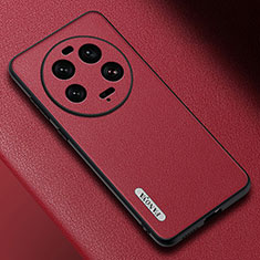 Soft Luxury Leather Snap On Case Cover S03 for Xiaomi Mi 13 Ultra 5G Red