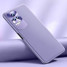 Soft Luxury Leather Snap On Case Cover S03 for Xiaomi Poco F4 5G Clove Purple