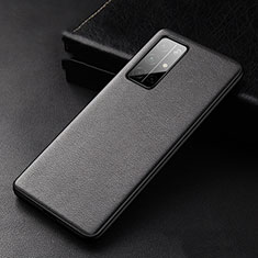 Soft Luxury Leather Snap On Case Cover S04 for Huawei Honor 30S Black