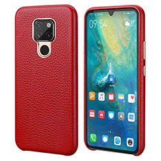 Soft Luxury Leather Snap On Case Cover S04 for Huawei Mate 20 Red