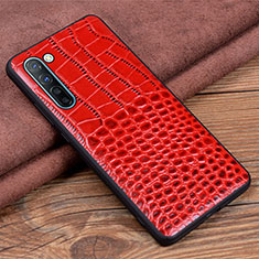 Soft Luxury Leather Snap On Case Cover S04 for Oppo F15 Red