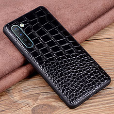 Soft Luxury Leather Snap On Case Cover S04 for Oppo Find X2 Lite Black
