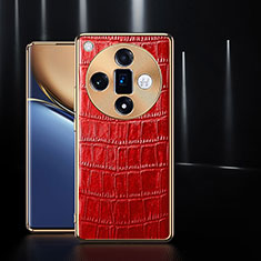 Soft Luxury Leather Snap On Case Cover S04 for Oppo Find X7 5G Red