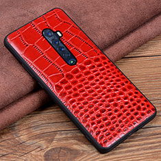 Soft Luxury Leather Snap On Case Cover S04 for Oppo Reno2 Red