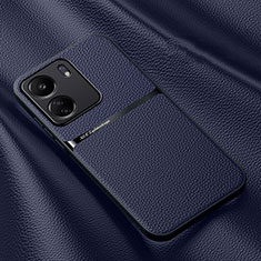 Soft Luxury Leather Snap On Case Cover S04 for Xiaomi Poco C65 Blue