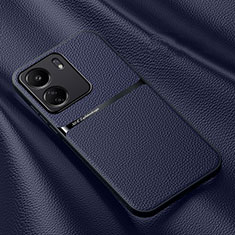 Soft Luxury Leather Snap On Case Cover S04 for Xiaomi Redmi 13C Blue