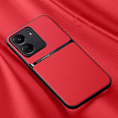 Soft Luxury Leather Snap On Case Cover S04 for Xiaomi Redmi 13C Red