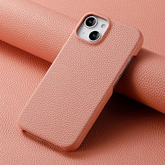 Soft Luxury Leather Snap On Case Cover S04D for Apple iPhone 13 Pink