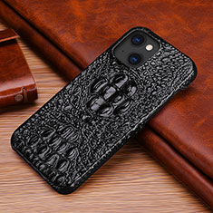 Soft Luxury Leather Snap On Case Cover S05 for Apple iPhone 13 Mini Black