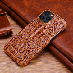 Soft Luxury Leather Snap On Case Cover S05 for Apple iPhone 13 Pro Max Brown