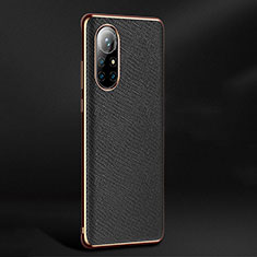 Soft Luxury Leather Snap On Case Cover S05 for Huawei Nova 8 5G Black