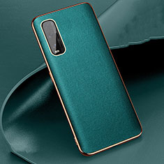 Soft Luxury Leather Snap On Case Cover S05 for Oppo Find X2 Green