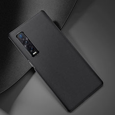 Soft Luxury Leather Snap On Case Cover S05 for Oppo Find X2 Pro Black