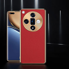Soft Luxury Leather Snap On Case Cover S05 for Oppo Find X7 Ultra 5G Red