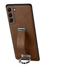 Soft Luxury Leather Snap On Case Cover S05 for Samsung Galaxy S21 5G Brown