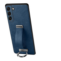 Soft Luxury Leather Snap On Case Cover S05 for Samsung Galaxy S21 Plus 5G Blue