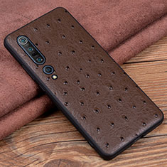 Soft Luxury Leather Snap On Case Cover S05 for Xiaomi Mi 10 Pro Brown