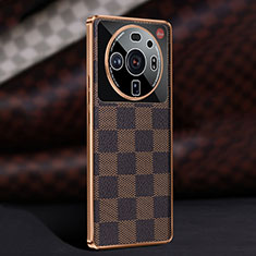 Soft Luxury Leather Snap On Case Cover S05 for Xiaomi Mi 12 Ultra 5G Brown
