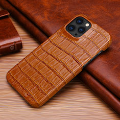 Soft Luxury Leather Snap On Case Cover S06 for Apple iPhone 13 Pro Max Brown
