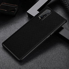 Soft Luxury Leather Snap On Case Cover S06 for Oppo Find X2 Black