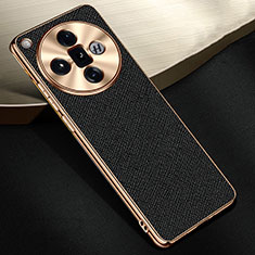 Soft Luxury Leather Snap On Case Cover S06 for Oppo Find X7 5G Black