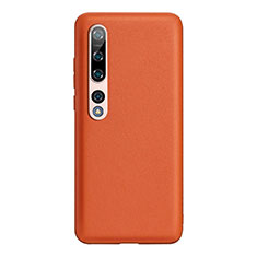 Soft Luxury Leather Snap On Case Cover S06 for Xiaomi Mi 10 Orange