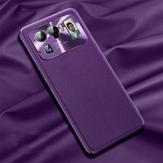 Soft Luxury Leather Snap On Case Cover S06 for Xiaomi Mi 11 Ultra 5G Purple