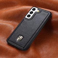 Soft Luxury Leather Snap On Case Cover S06D for Samsung Galaxy S21 5G Black