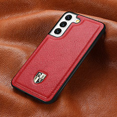 Soft Luxury Leather Snap On Case Cover S06D for Samsung Galaxy S21 5G Red
