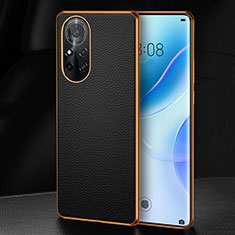 Soft Luxury Leather Snap On Case Cover S07 for Huawei Nova 8 Pro 5G Black