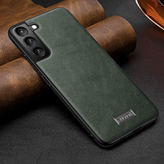 Soft Luxury Leather Snap On Case Cover S07 for Samsung Galaxy S21 5G Green