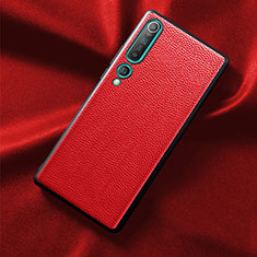 Soft Luxury Leather Snap On Case Cover S07 for Xiaomi Mi 10 Red